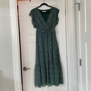 Green midi dress